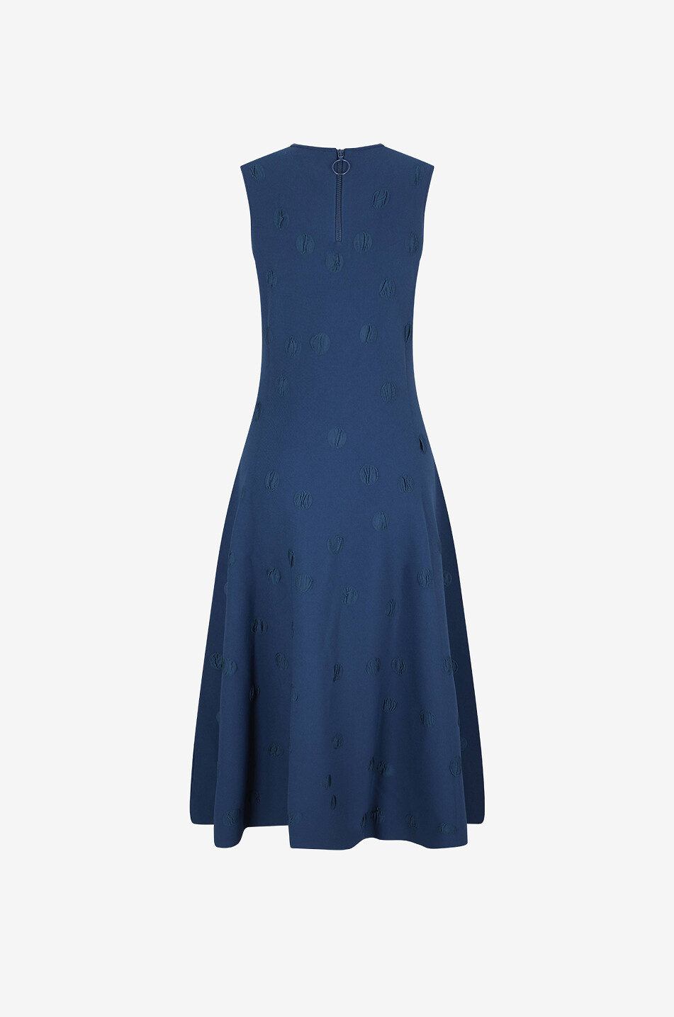 AKRIS PUNTO Ärmelloses Midi-Strickkleid mit 3D-Tupfen Damen MITTELBLAU 2