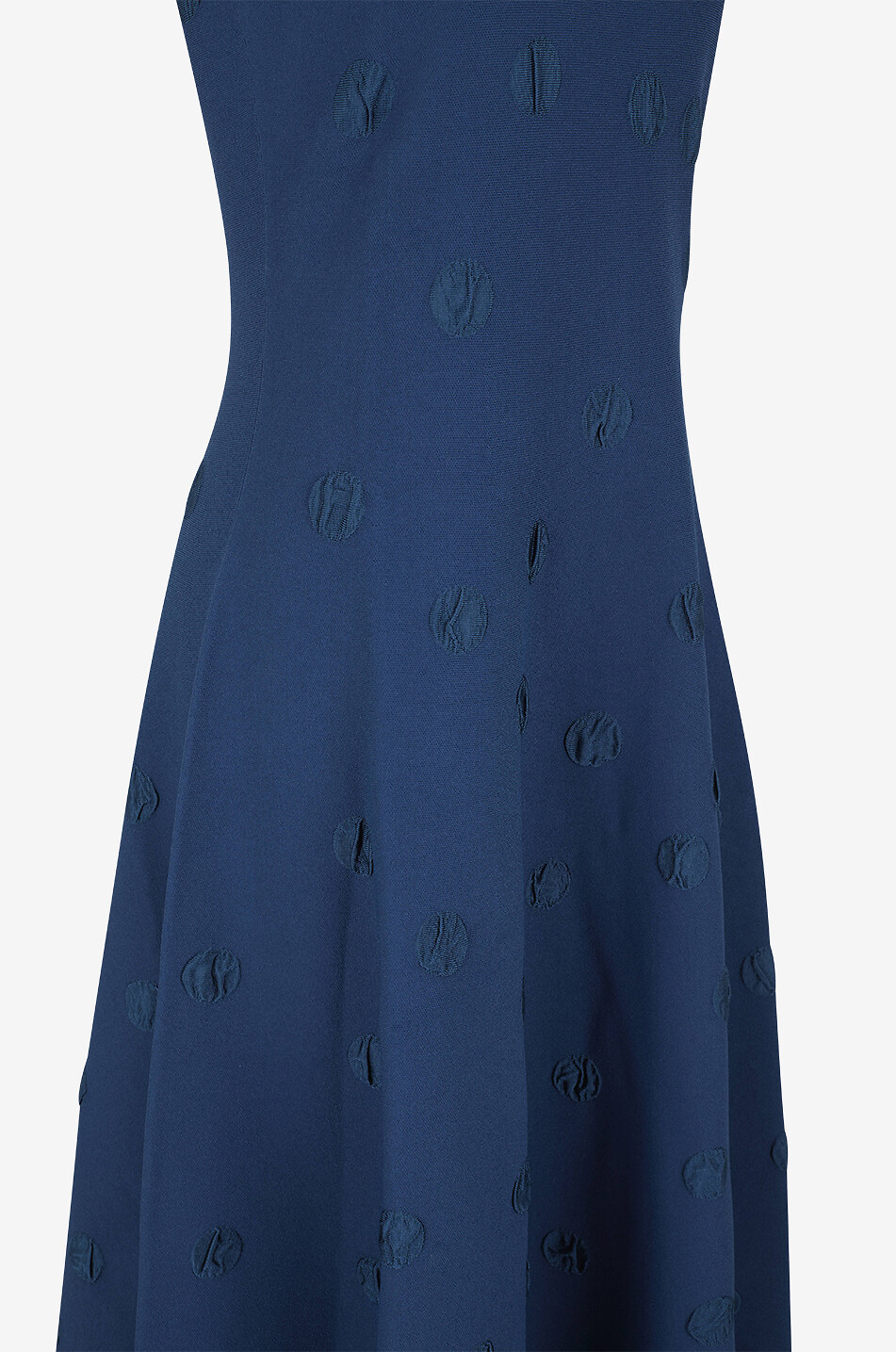 AKRIS PUNTO Ärmelloses Midi-Strickkleid mit 3D-Tupfen Damen MITTELBLAU 7