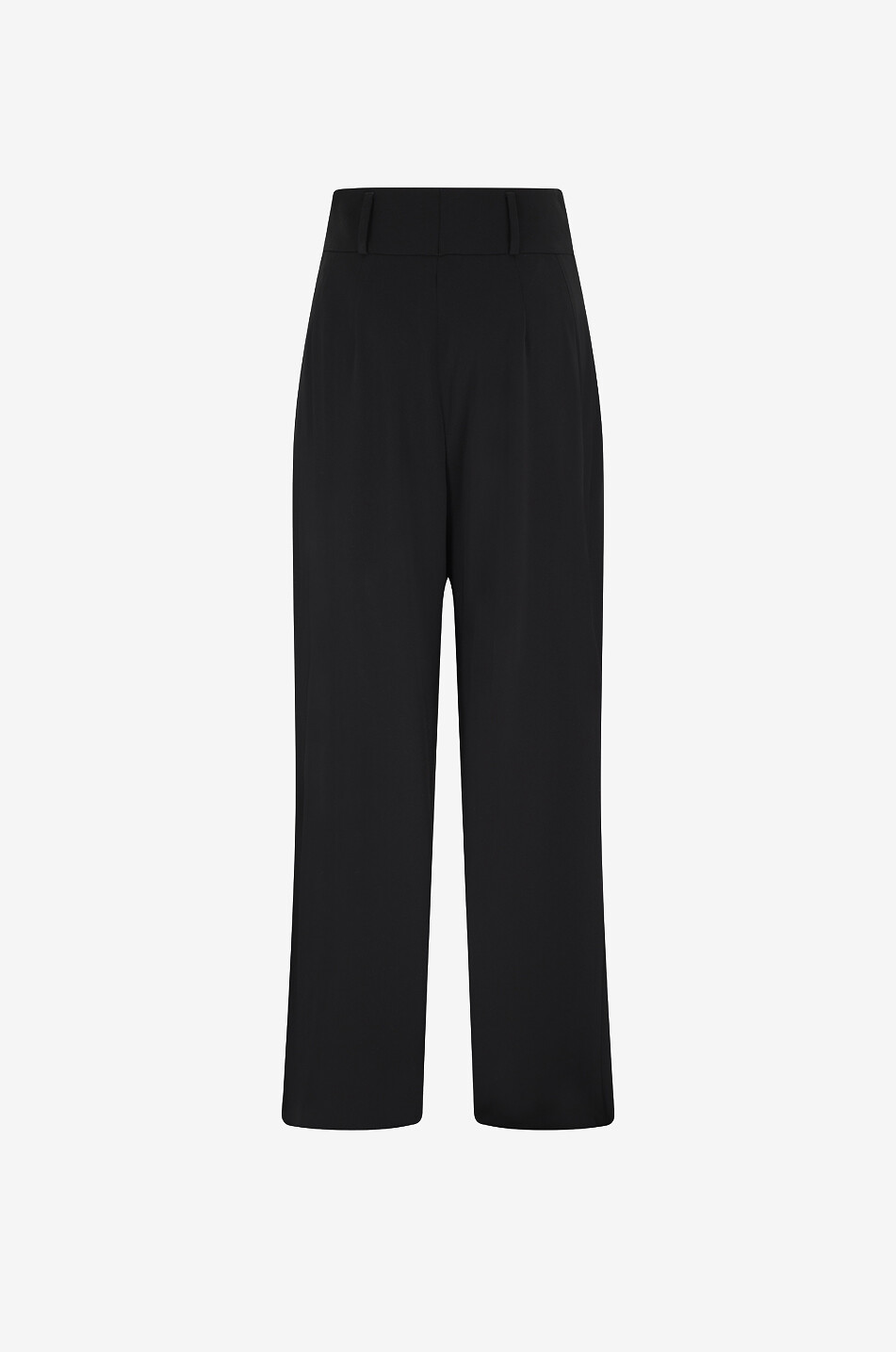 AKRIS PUNTO Florina pleated wide-leg high-rise crepe trousers Women BLACK 2