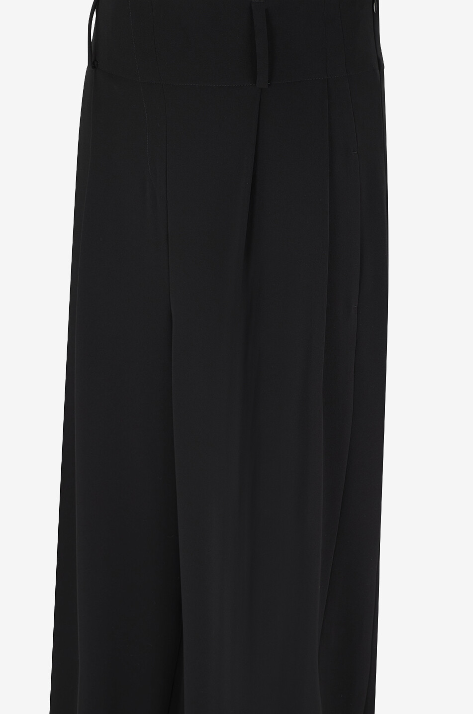 AKRIS PUNTO Florina pleated wide-leg high-rise crepe trousers Women BLACK 6