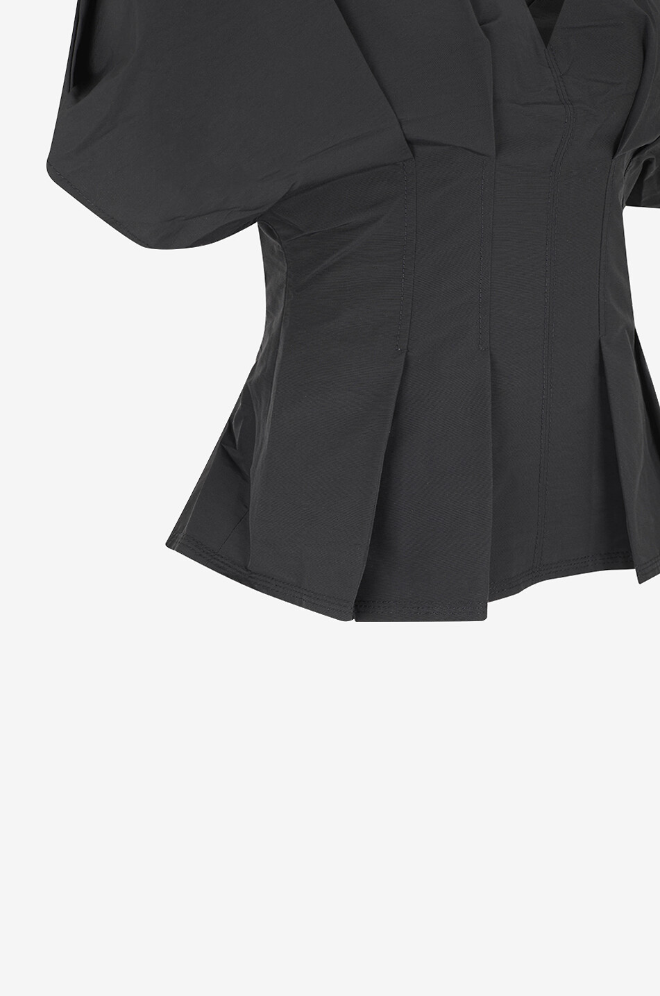 SIMKHAI Top à basque en faille de coton Rozen Femme NOIR 9