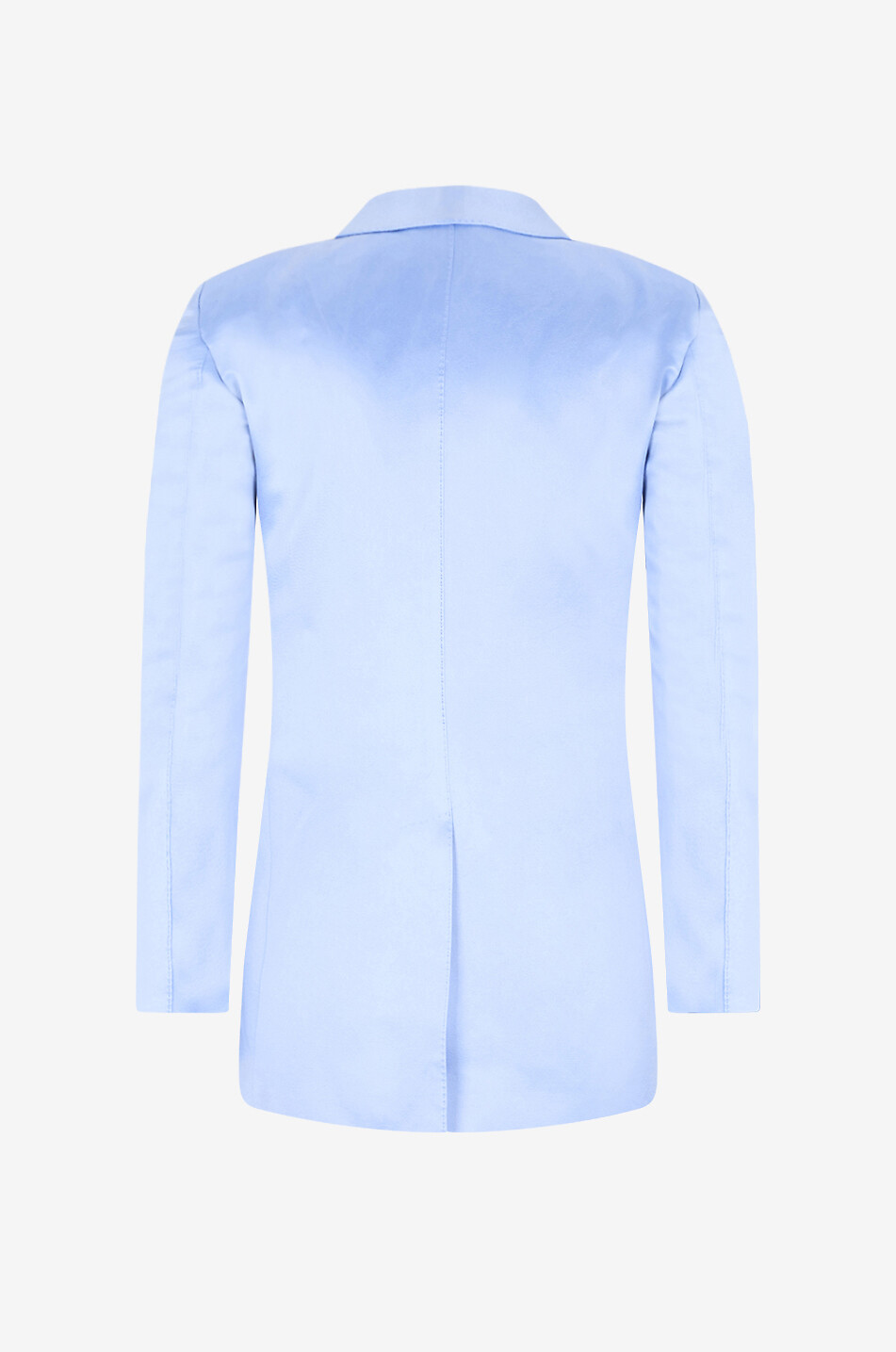 TOM FORD Blazer cintré à col châle en duchesse de coton et soie Femme BLEU CLAIR 2