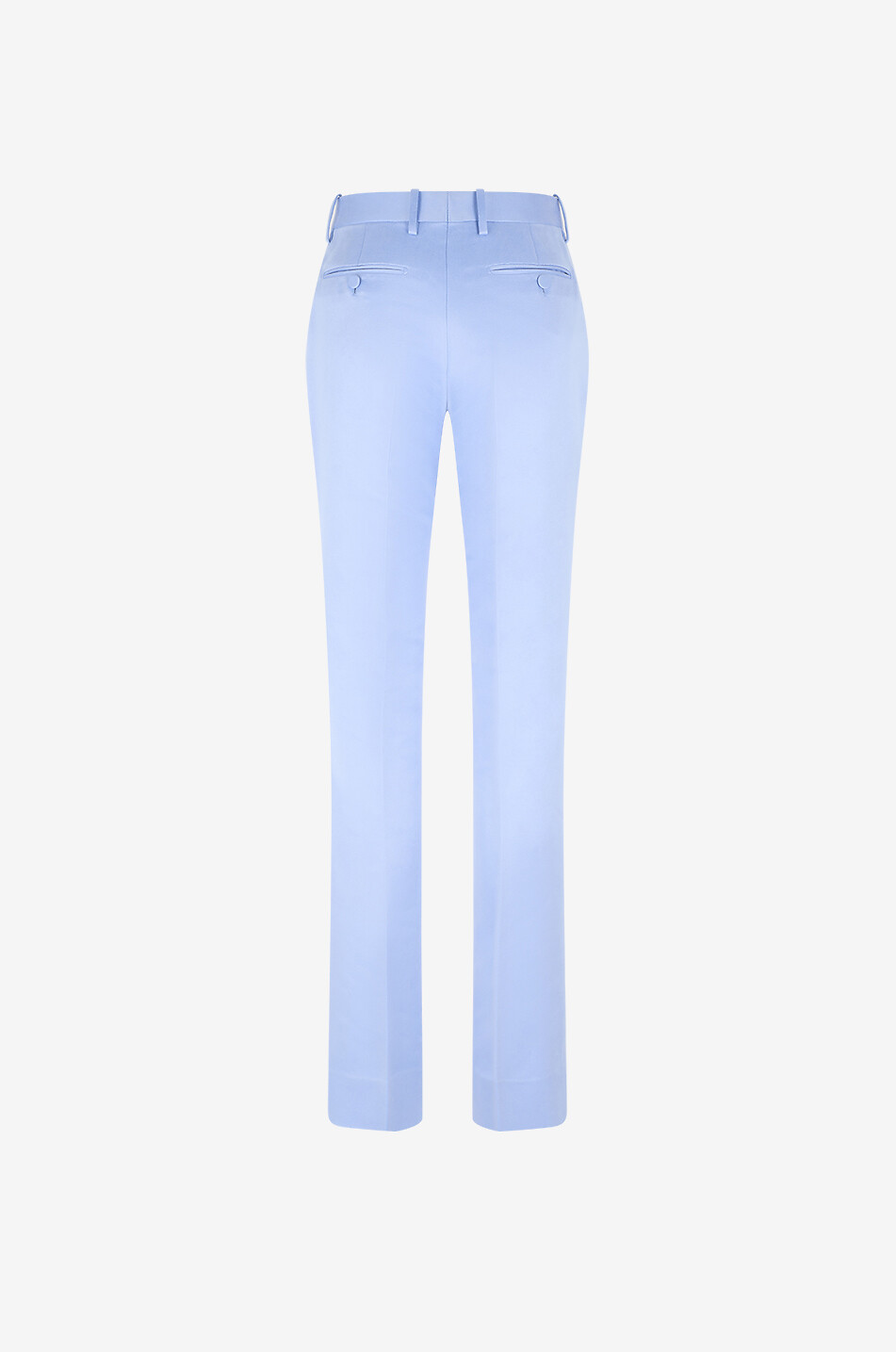 TOM FORD Pantalon droit ajusté en duchesse de coton et soie Femme BLEU CLAIR 2