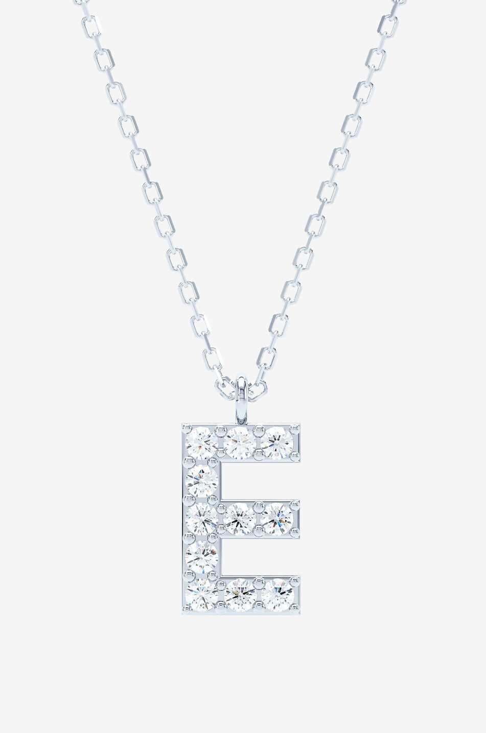 Halskette aus Weissgold und Diamanten The Annie Letter - E