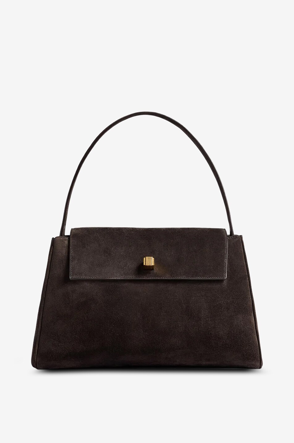 Audrey top handle suede bag