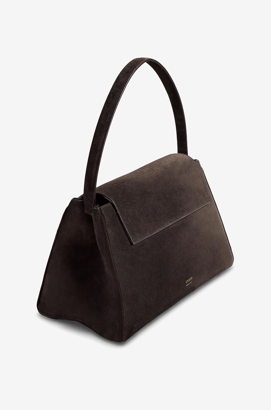 KHAITE Audrey top handle suede bag Women DARK BROWN 2