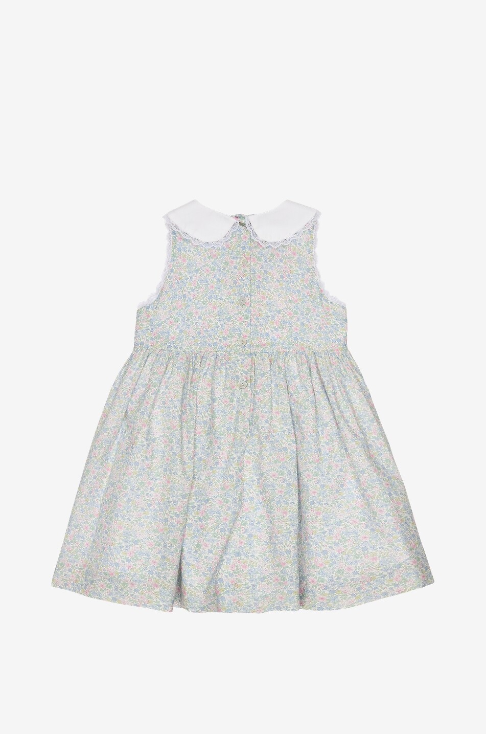 LA COQUETA Aimée girl's sleeveless floral cotton shirt dress Girl LIGHT BLUE 2