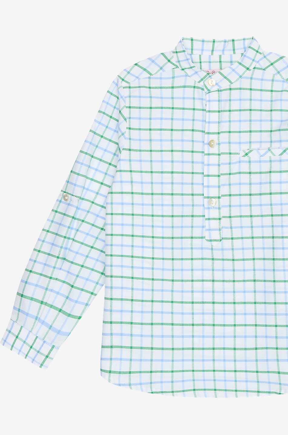 LA COQUETA Mateo boy's checked cotton shirt Boy GREEN 6