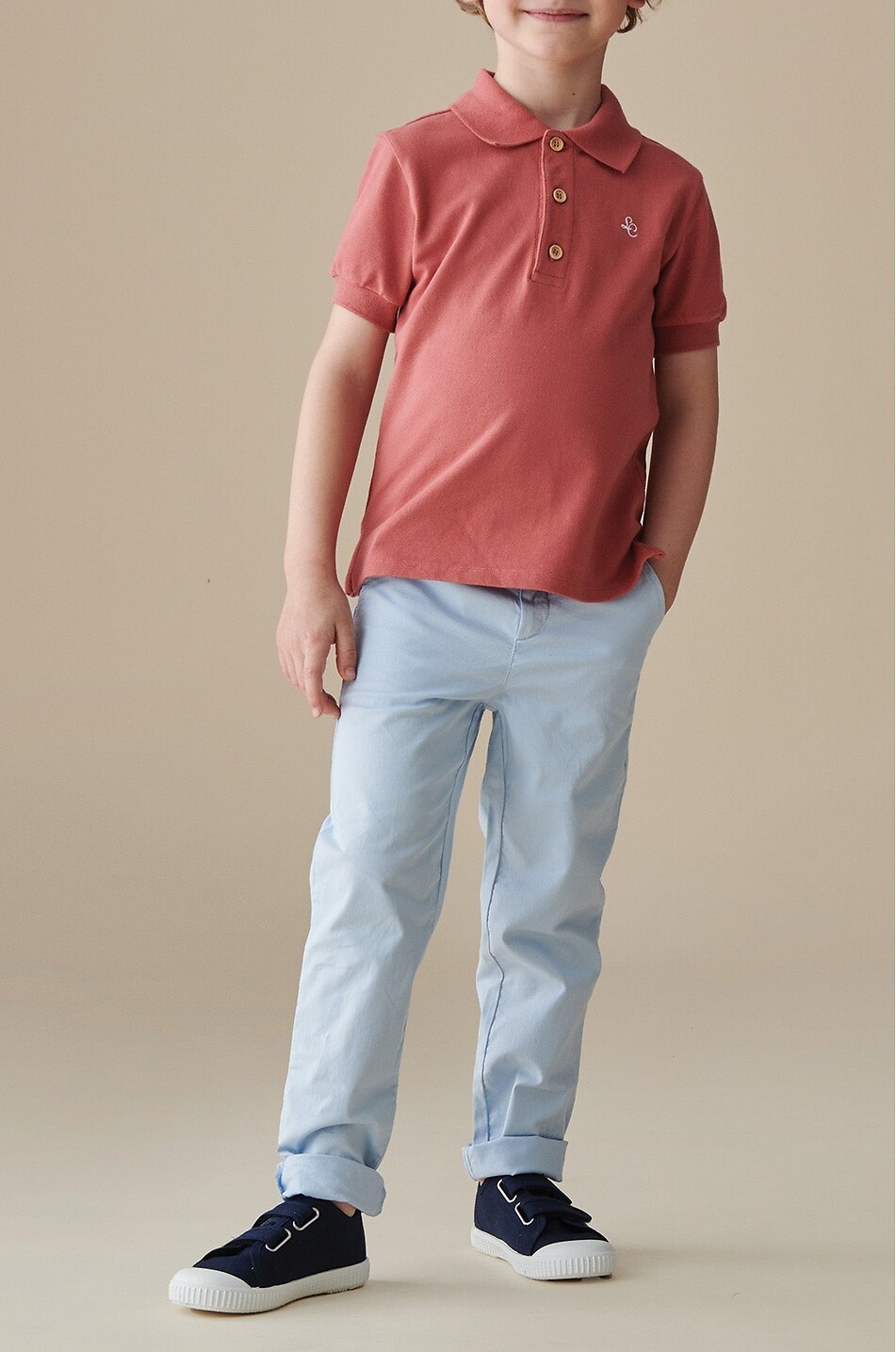 LA COQUETA Gerade Hose aus Baumwolle für Jungen Elio Junge HELLBLAU 3