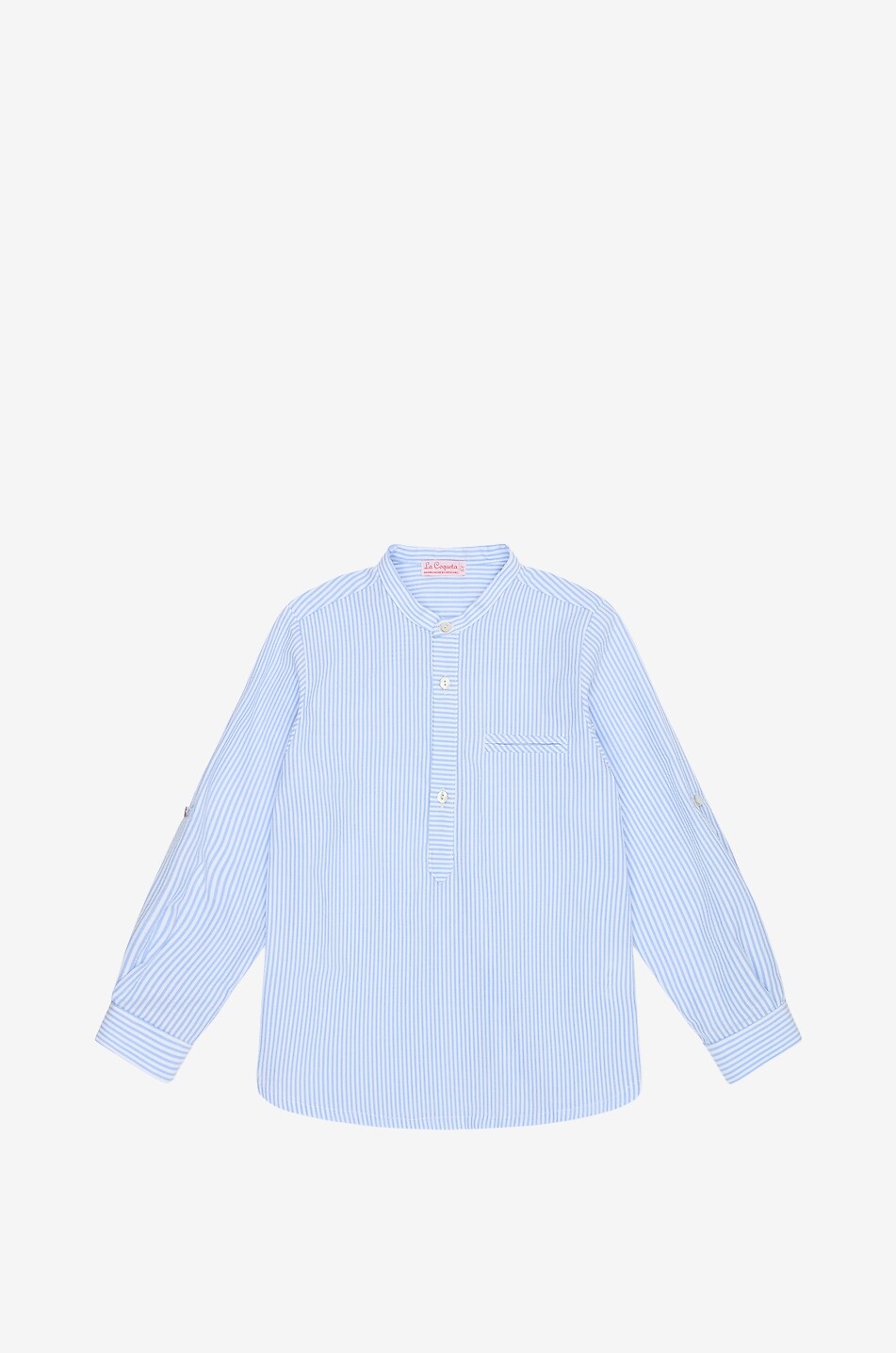LA COQUETA Mateo boy's striped cotton shirt Boy LIGHT BLUE 1