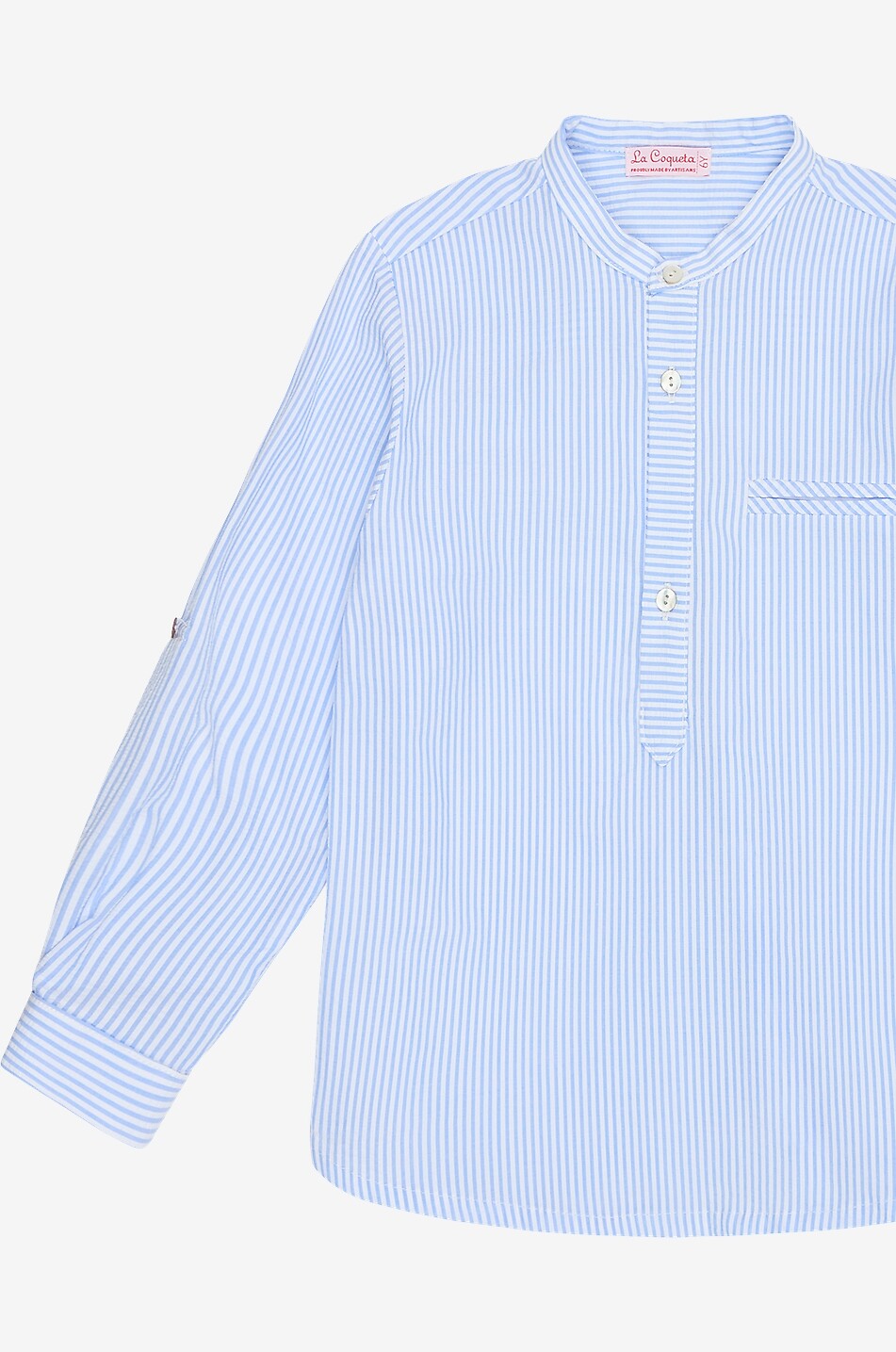 LA COQUETA Mateo boy's striped cotton shirt Boy LIGHT BLUE 3