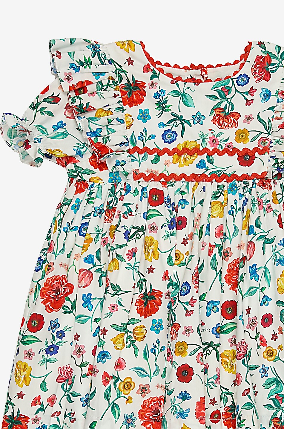LA COQUETA Robe et bloomer en coton fleuri bébé Amapola Bébé BLANC CASSE 3