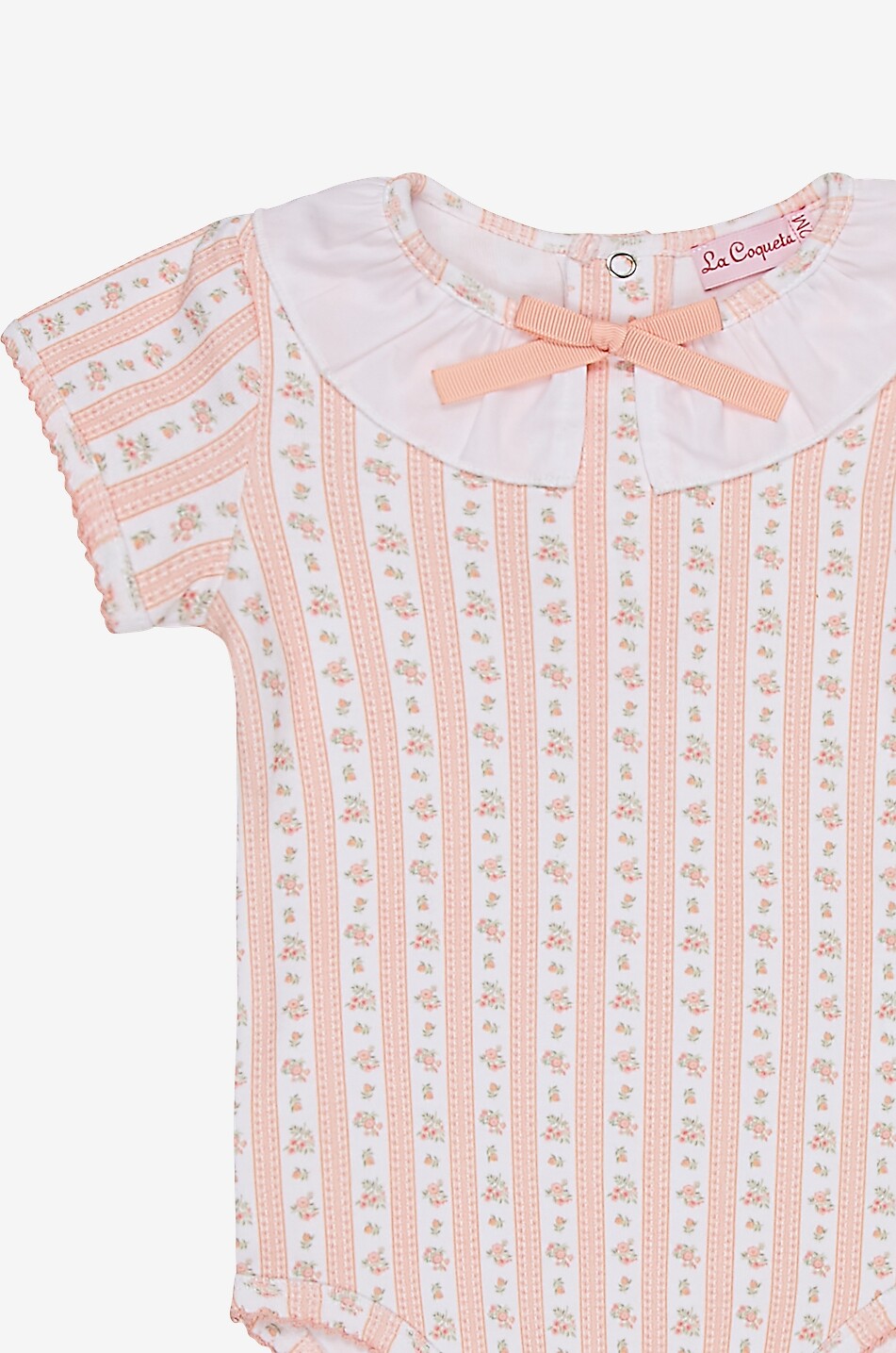 LA COQUETA Body bébé en jersey de coton imprimé Belle Bébé ROSE CLAIR 3