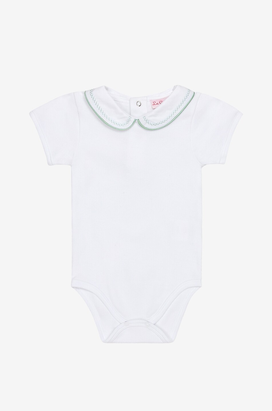 Patricio embroidered cotton jersey baby bodysuit