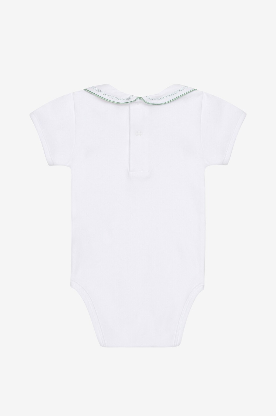 LA COQUETA Patricio embroidered cotton jersey baby bodysuit Baby WHITE 2