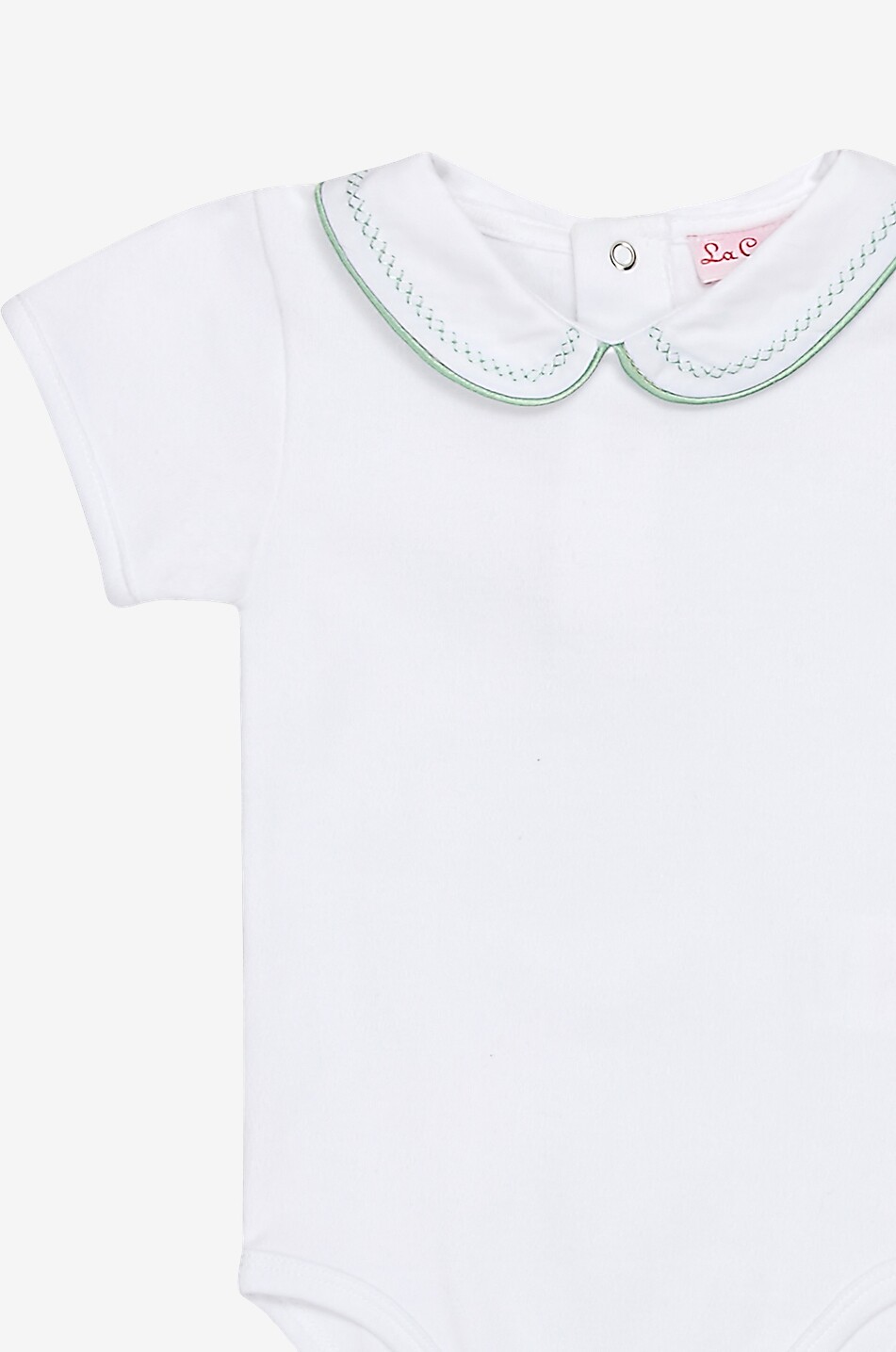 LA COQUETA Patricio embroidered cotton jersey baby bodysuit Baby WHITE 3