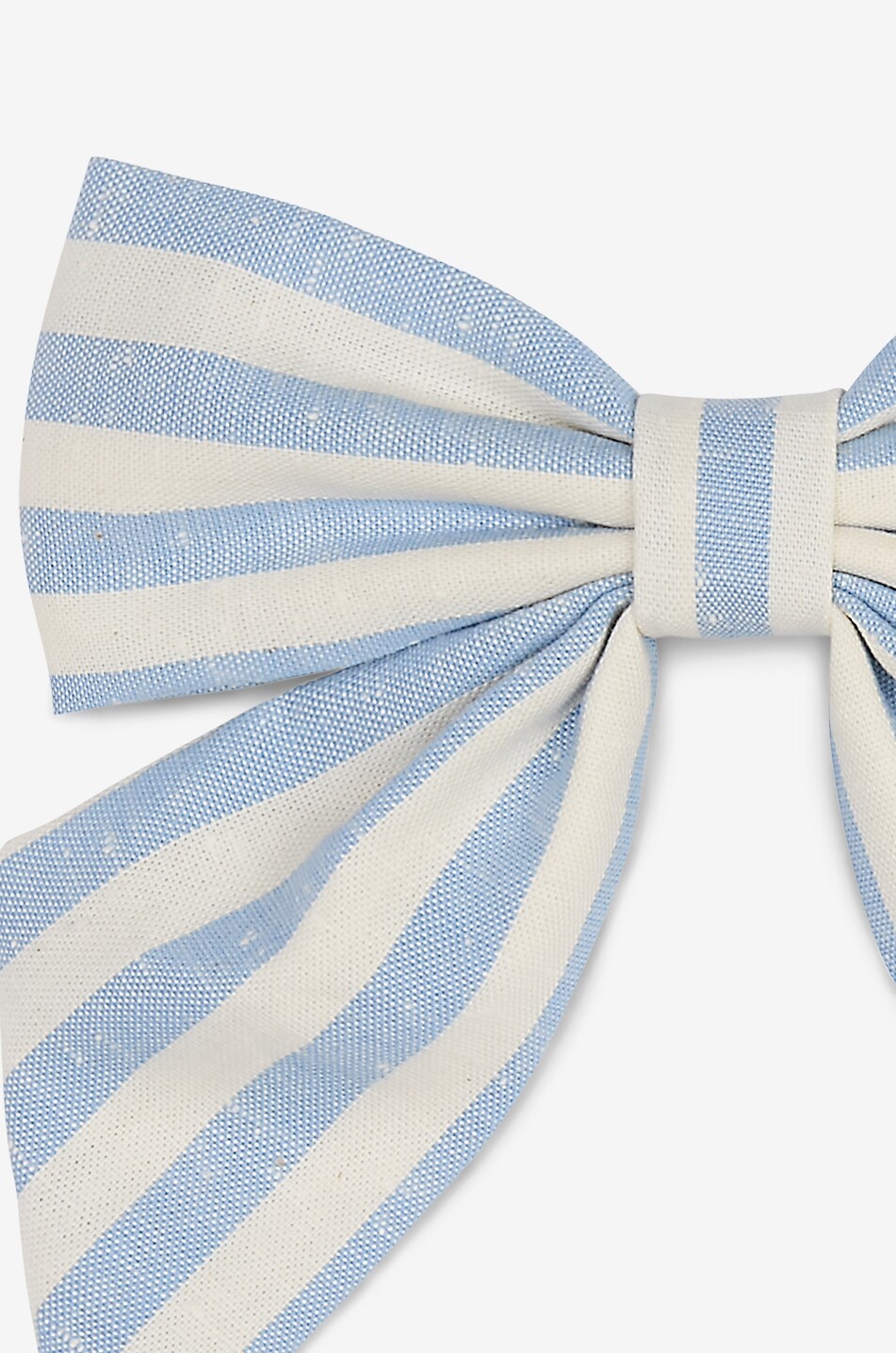 LA COQUETA Barrette nœud fille en toile de coton rayée Fille BLEU CLAIR 3