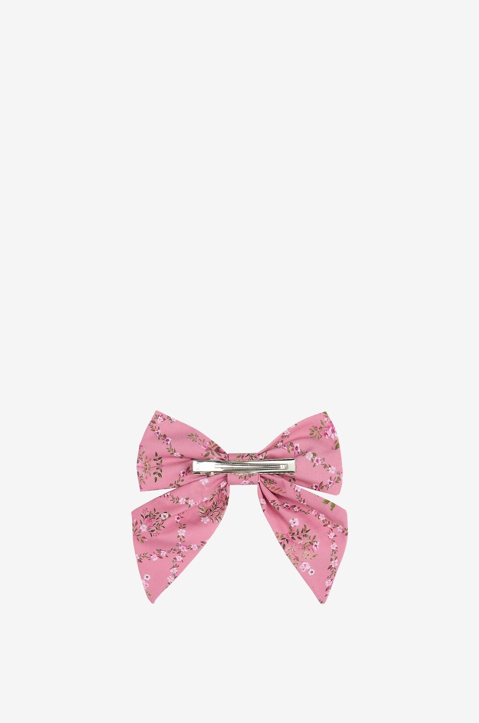 LA COQUETA Barrette nœud fille en coton fleuri Fille ROSE 2