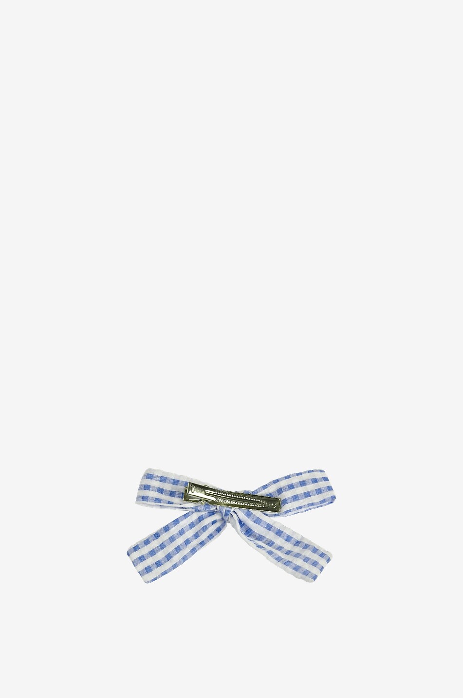 LA COQUETA Barrette nœud en coton à carreaux fille Fille BLEU 2