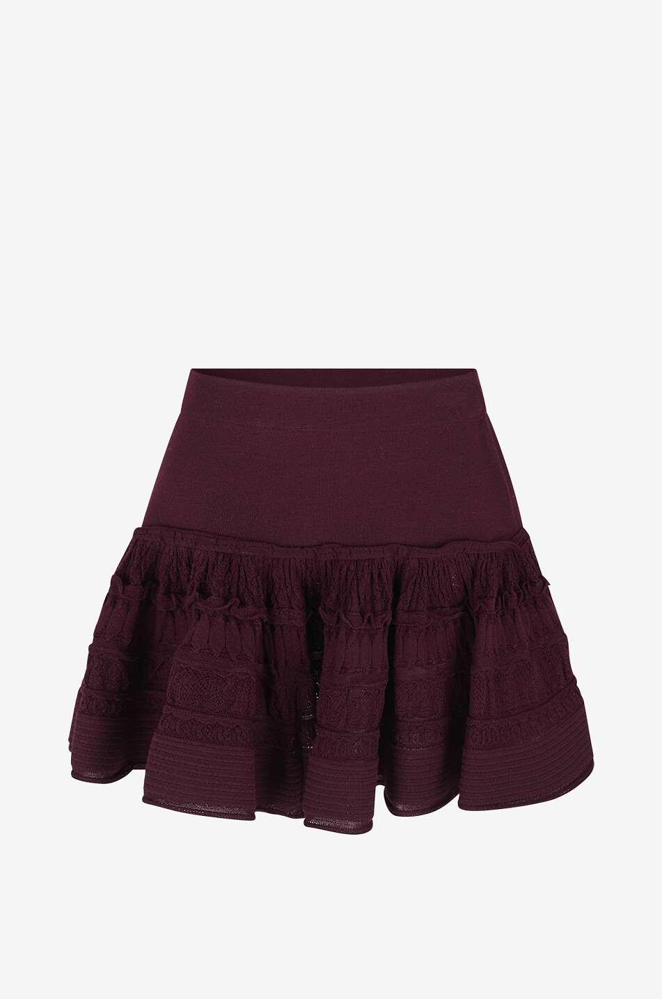 ALAÏA Minijupe en maille de laine Crinoline Femme ROUGE FONCÉ 1