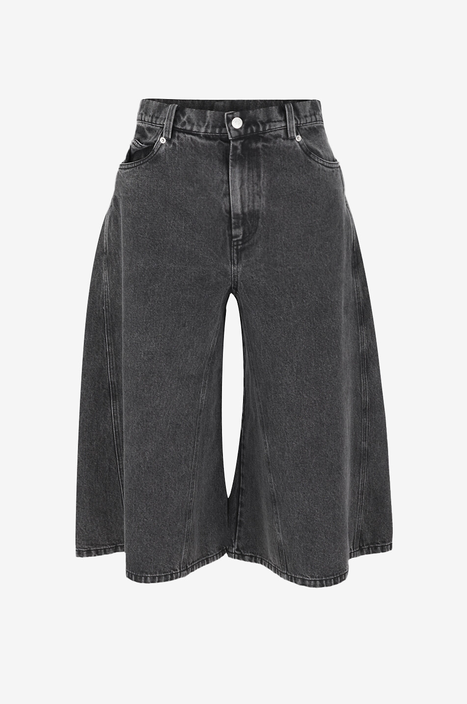 SEA Lyssa cotton denim culottes Women BLACK 1