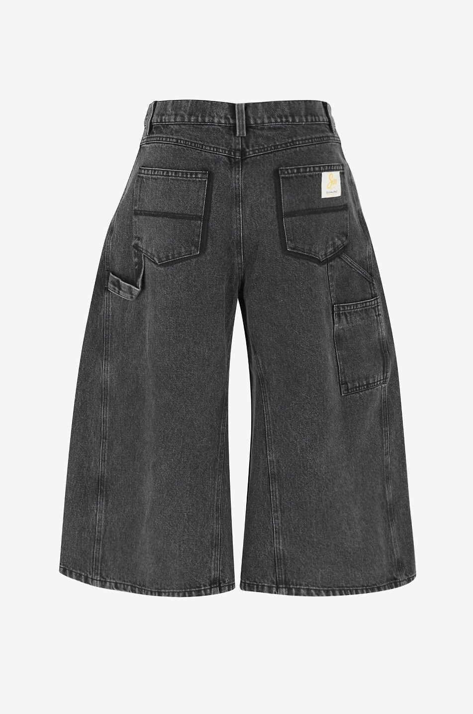 SEA Lyssa cotton denim culottes Women BLACK 2