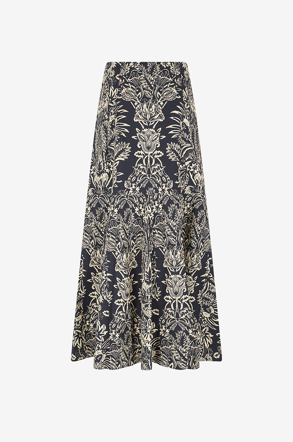 ULLA JOHNSON Clarisse cotton popeline midi trumpet skirt Women MULTI COLOURED 2