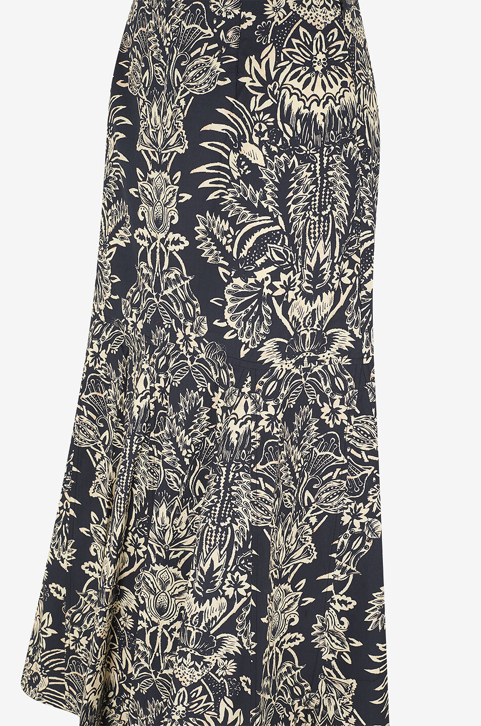 ULLA JOHNSON Clarisse cotton popeline midi trumpet skirt Women MULTI COLOURED 3