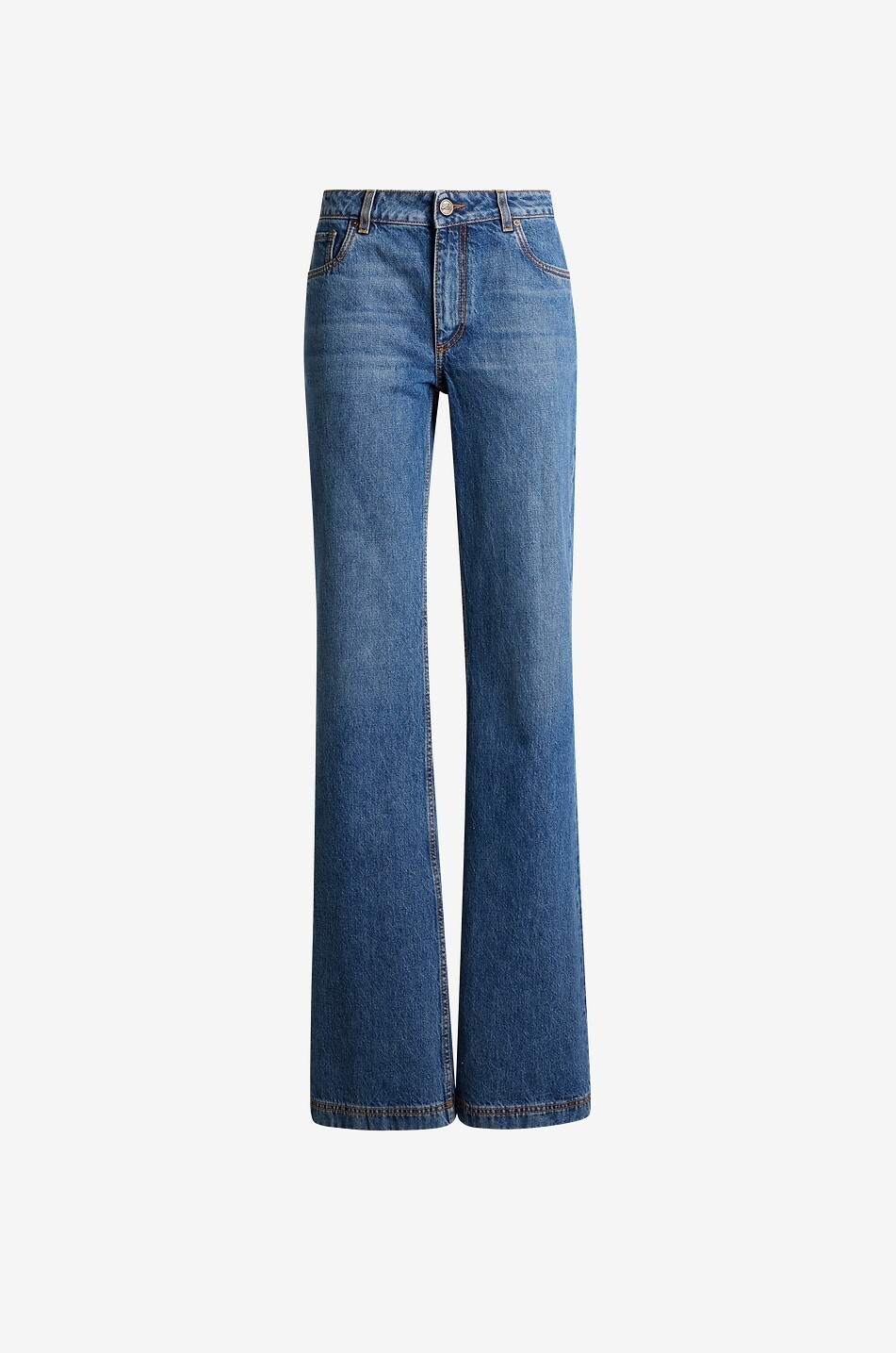 Pegaso faded cotton bootcut jeans