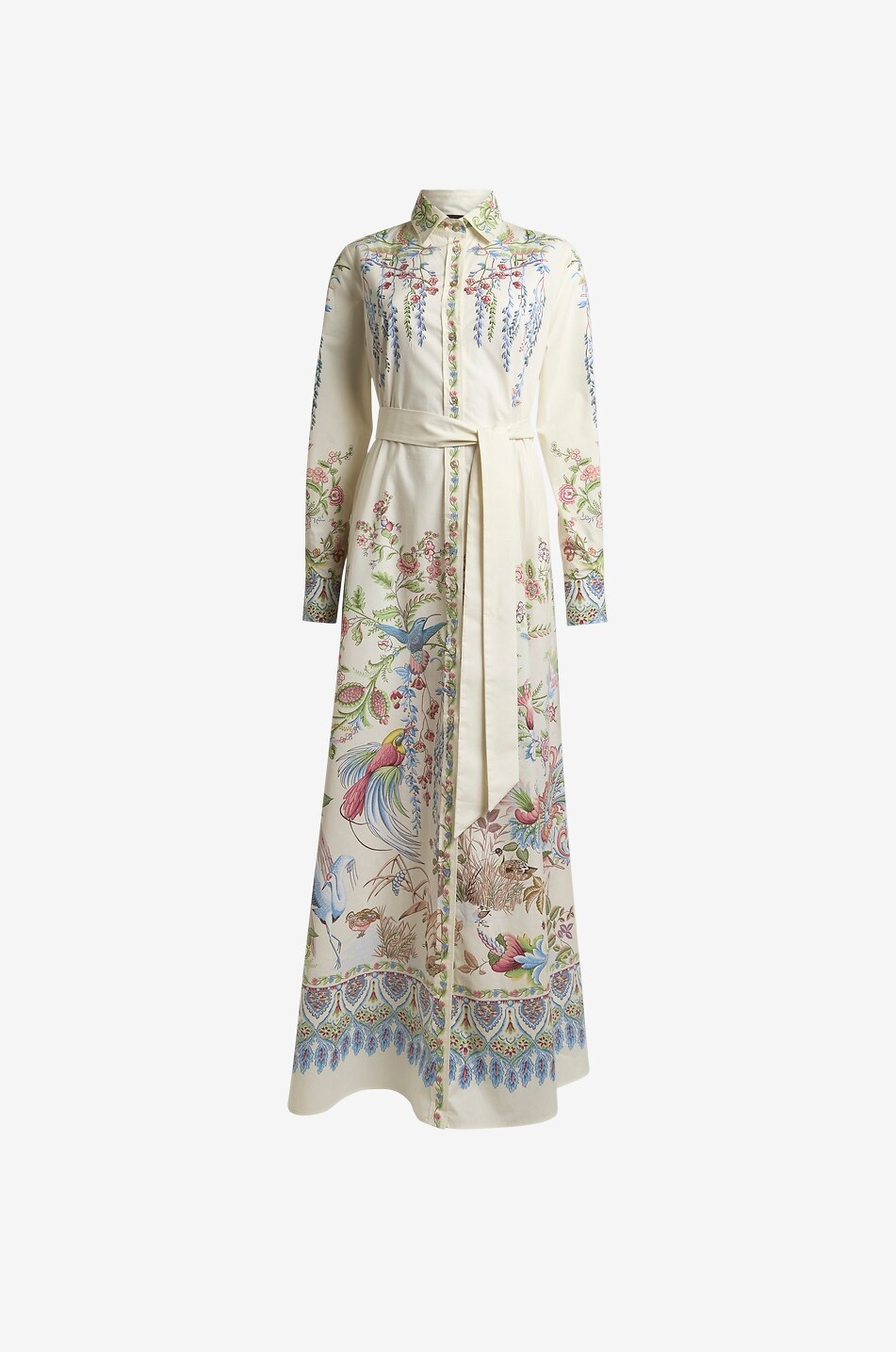 ETRO Floral cotton long shirt dress Women MULTI COLOURED 1