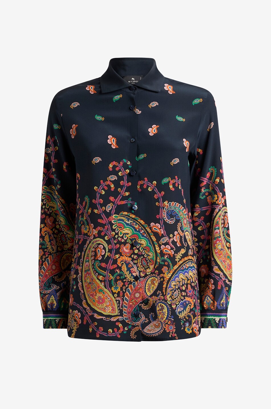 Hemd aus Seide mit Print Floral Paisley Placé