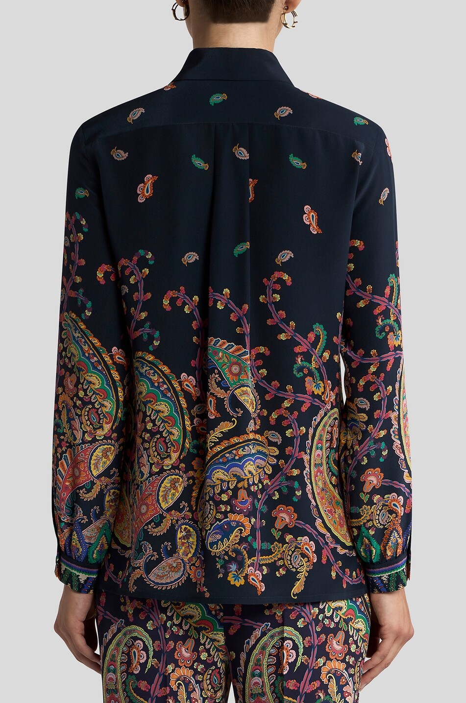 ETRO Hemd aus Seide mit Print Floral Paisley Placé Damen BUNT 4