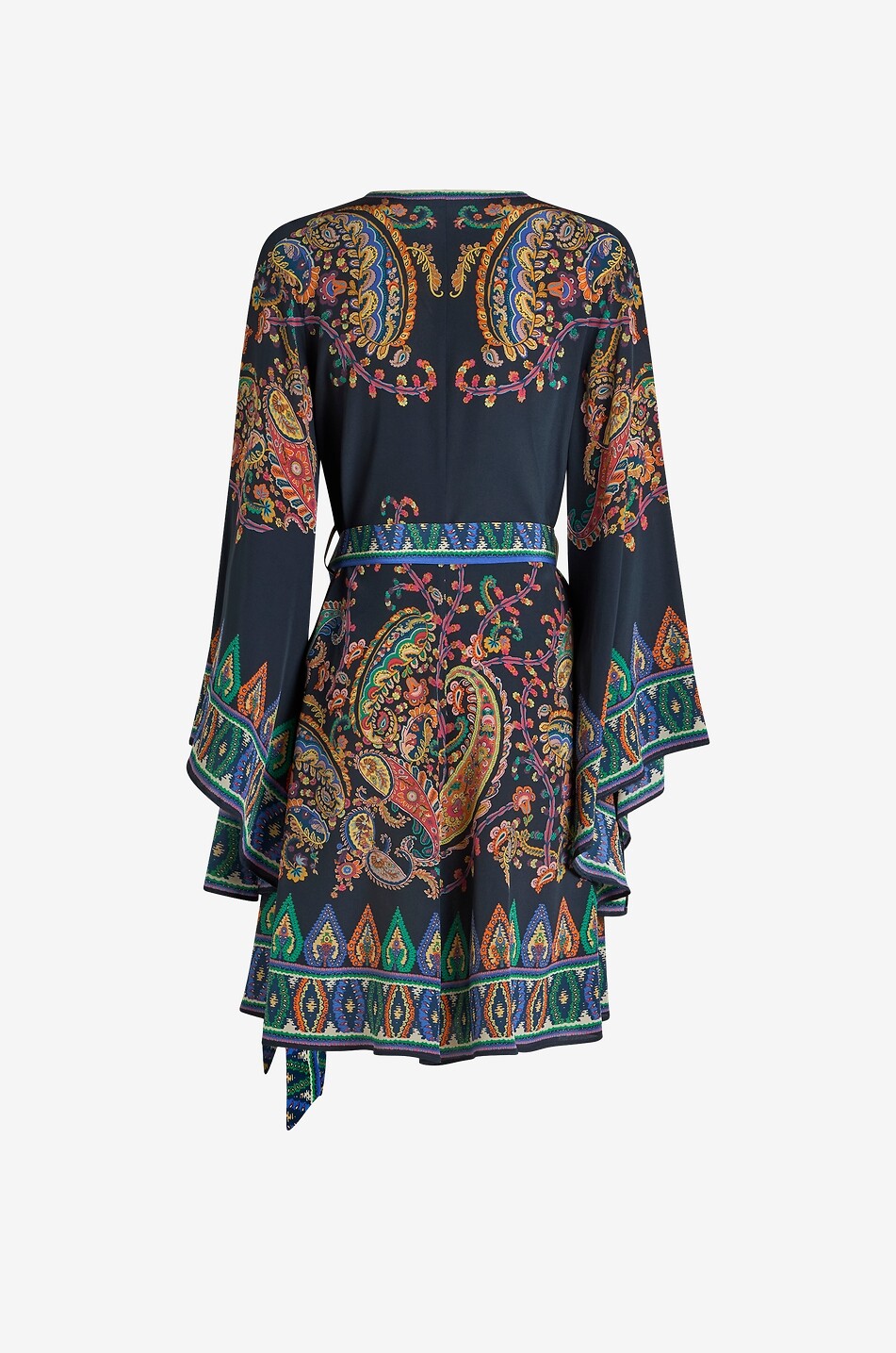 ETRO Floral Paisley Placé V-neck silk min dress Women MULTI COLOURED 2
