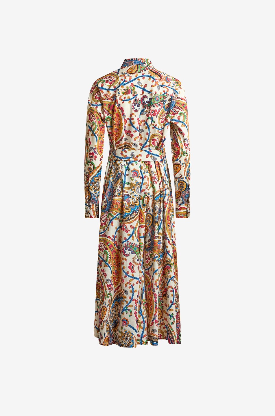 ETRO Robe chemise longue en popeline à ceinture et imprimé paisley floral Femme MULTICOLORE 2