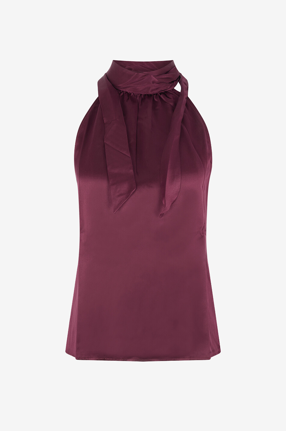 Royce gathered silk halterneck top top