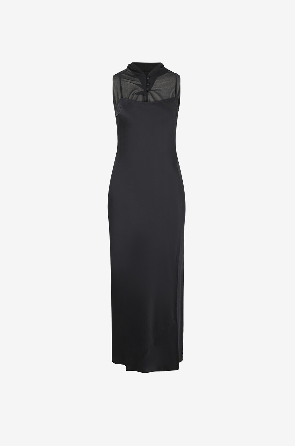 Lilibeth sleeveless silk cape dress - REFORMATION - BLACK - Bongnie