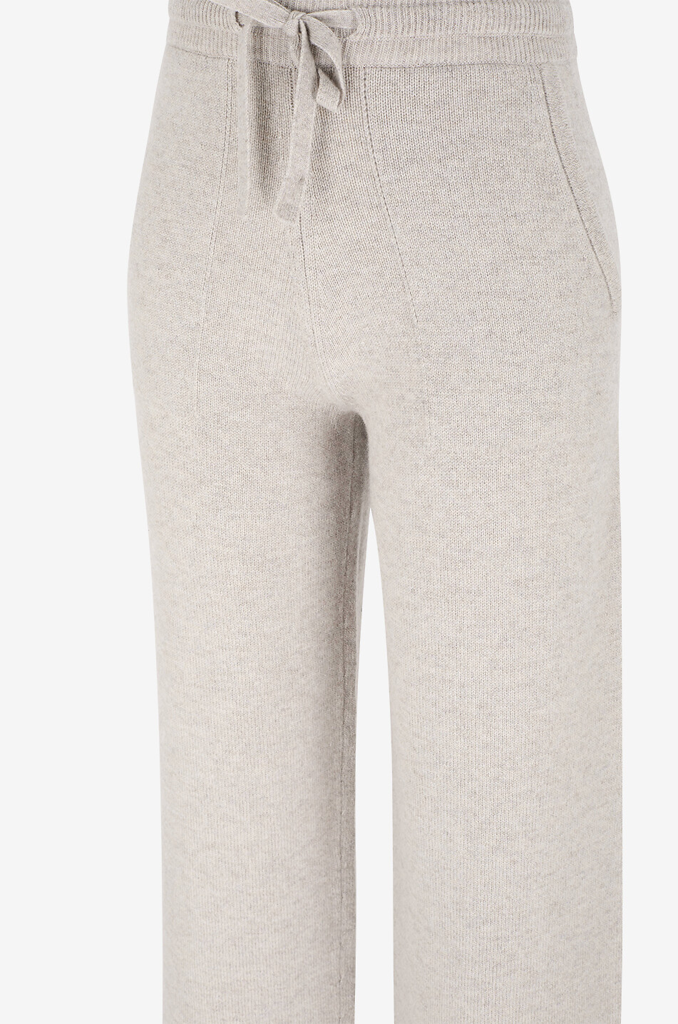 'S MAX MARA Pietra virgin wool and cashmere straight knit trousers Women BEIGE 3