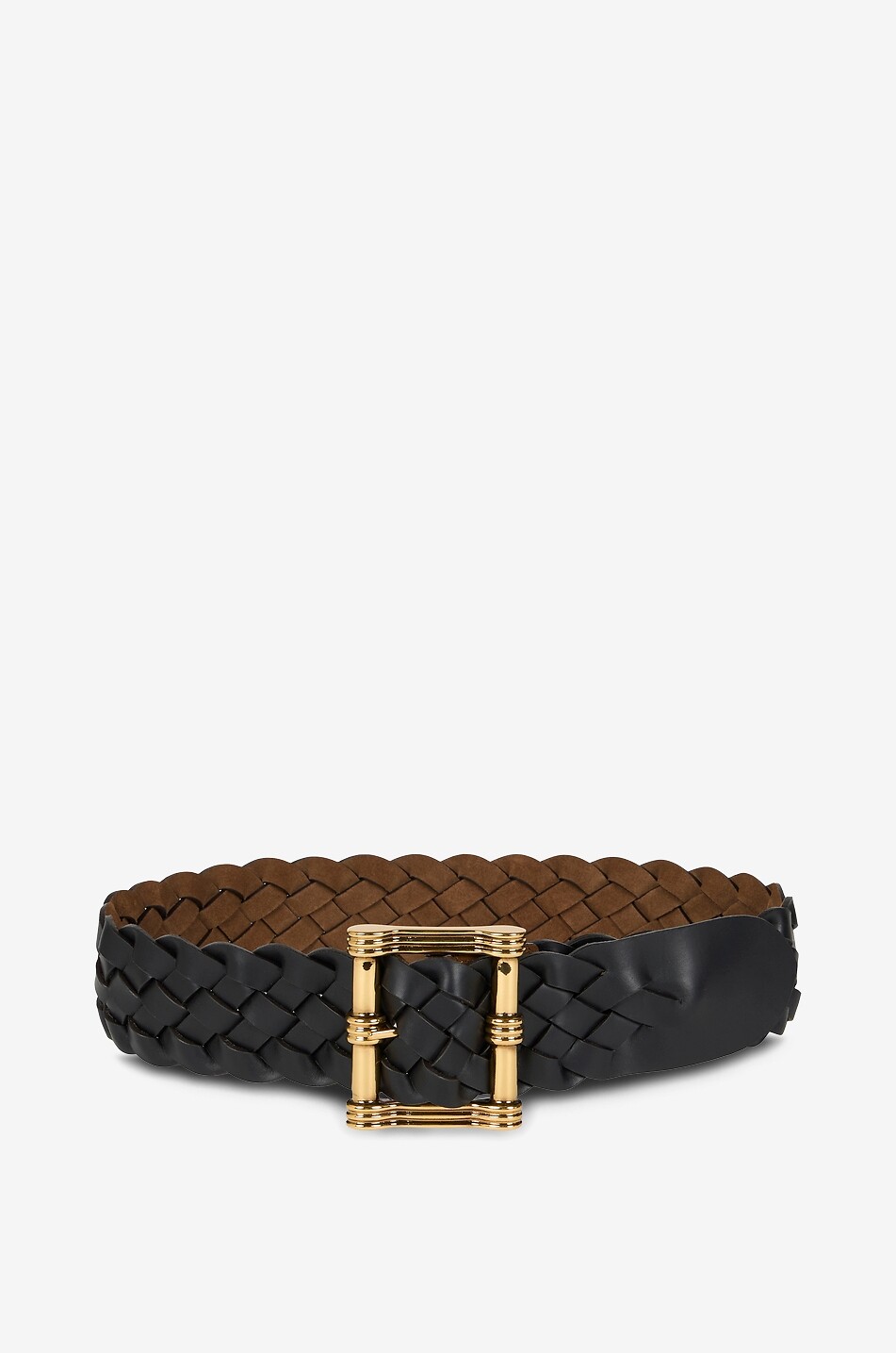 ETRO Large reversible braided suede and leather belt - 6 cm Women LIGHT BROWN 1