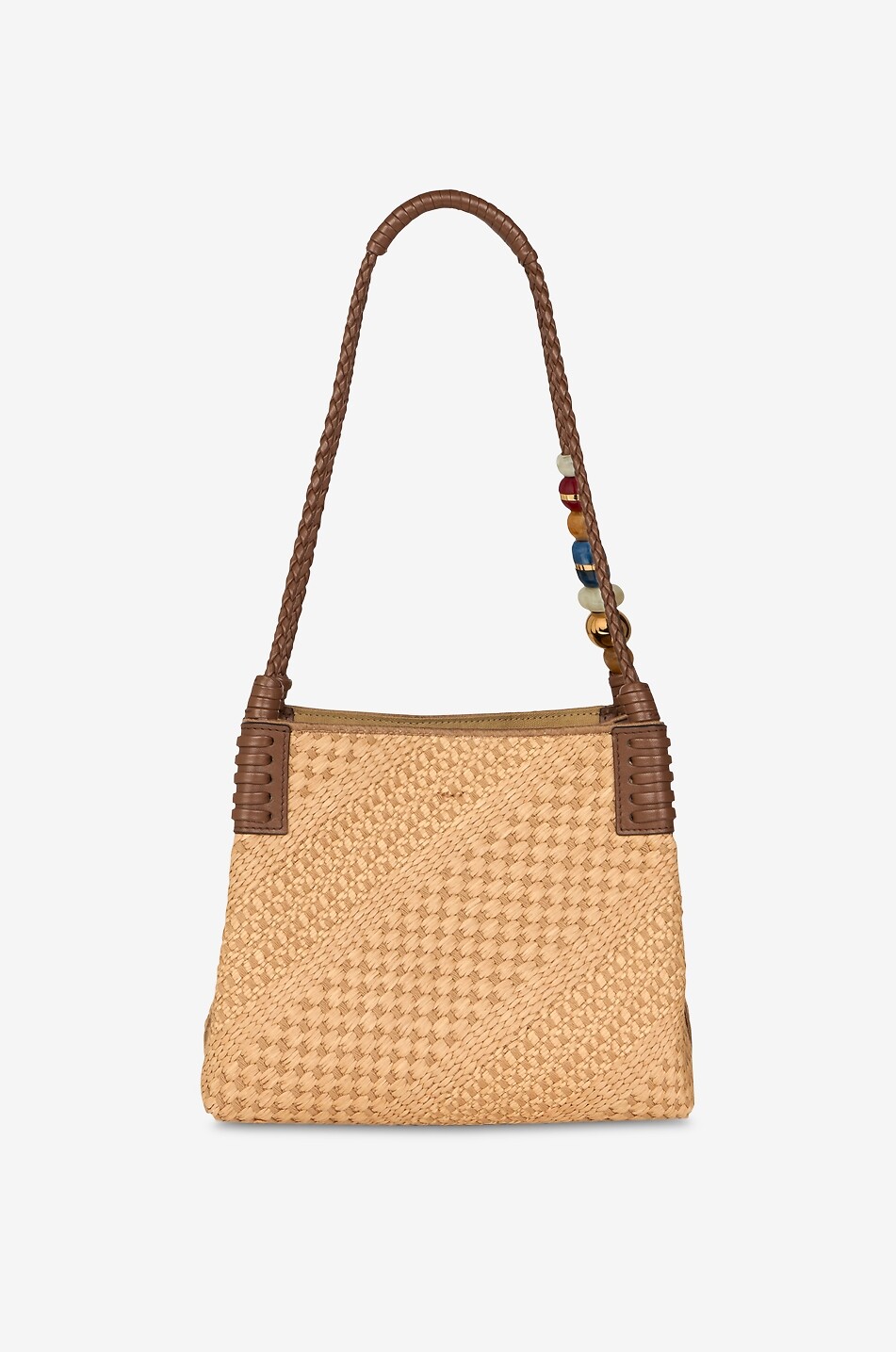 ETRO Sac cabas en raphia tressé brodé Libra Small Femme BEIGE 4