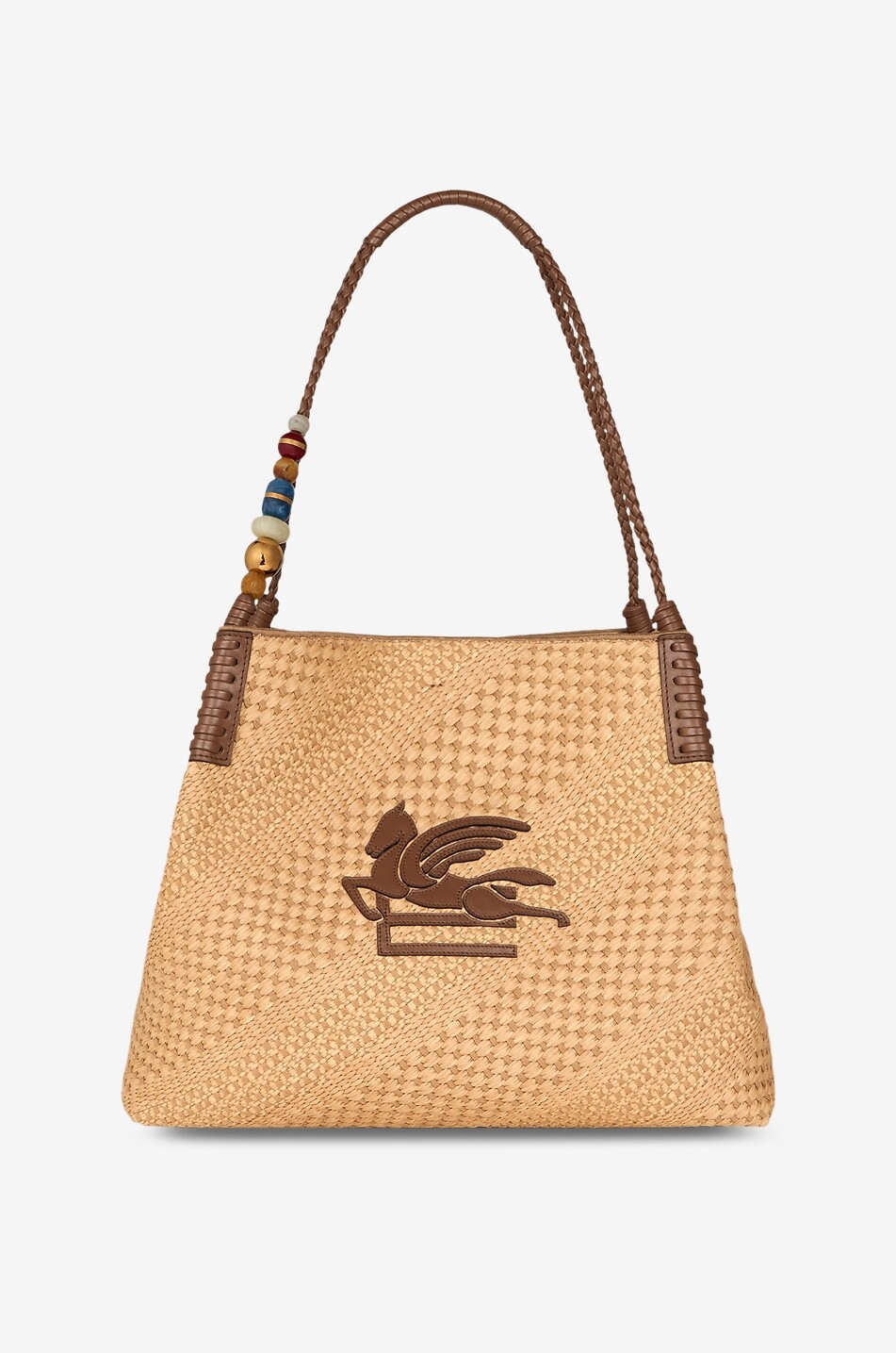 ETRO Libra Large woven raffia tote bag Women BEIGE 1