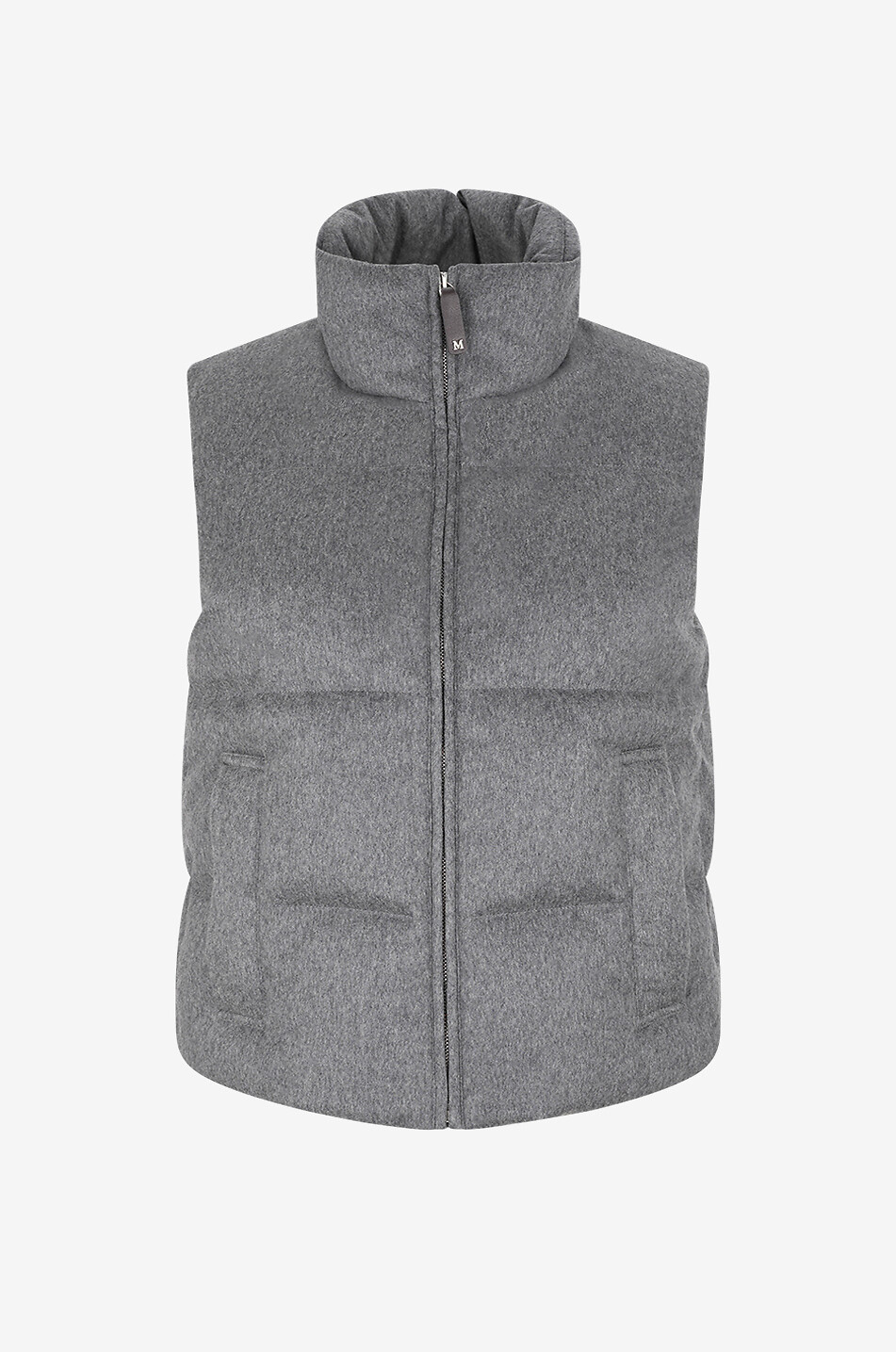 MAX MARA Steppweste mit Stehkragen aus Kaschmir Camoroso Damen MITTELGRAU 1