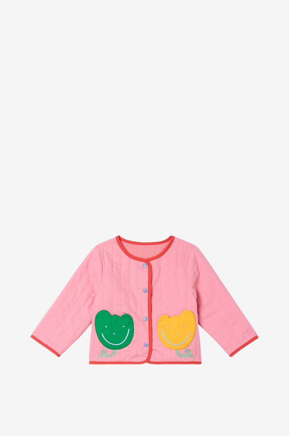 STELLA McCARTNEY KID Tulips quilted cotton baby jacket Baby PINK 1