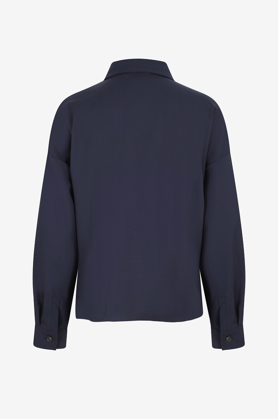 WEEKEND MAX MARA Mulino virgin wool cropped shirt jacket Women DARK BLUE 2