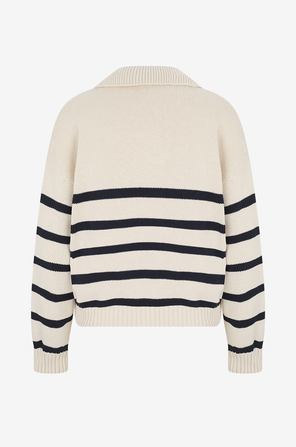 WEEKEND MAX MARA Panfilo striped cotton knit polo shirt Women DARK BLUE 2
