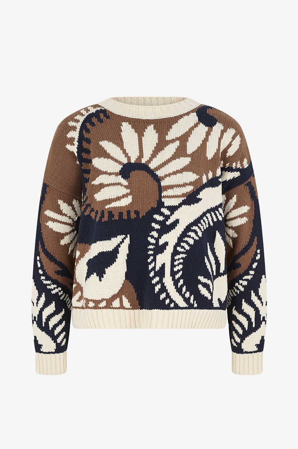 WEEKEND MAX MARA Celebre cotton-blend jacquard jumper Women BROWN 1