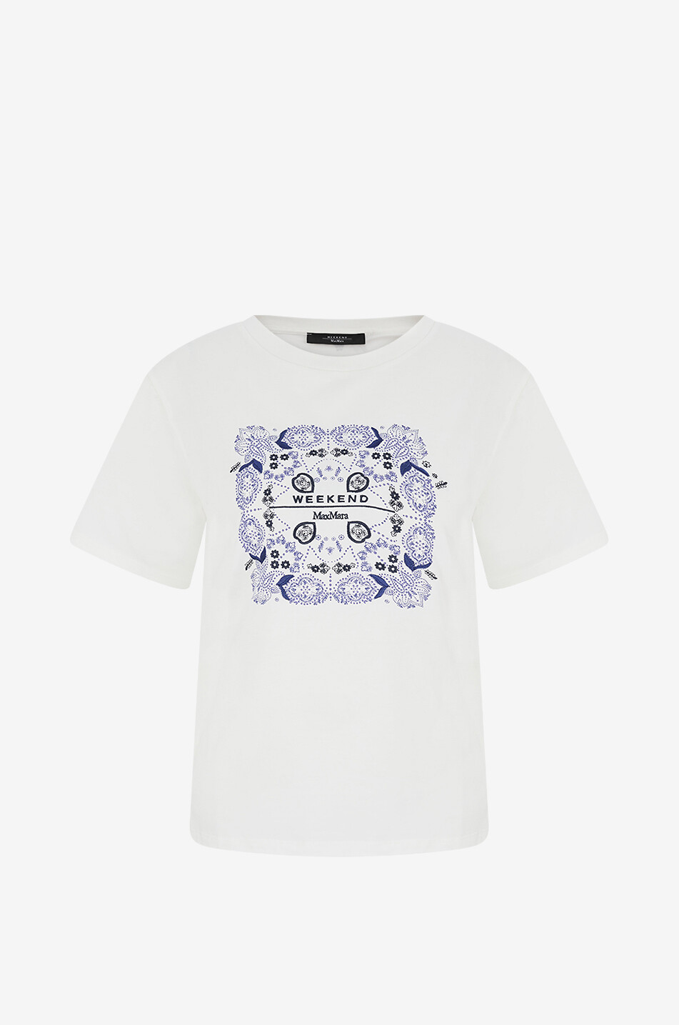 West embroidered cotton short-sleeved T-shirt