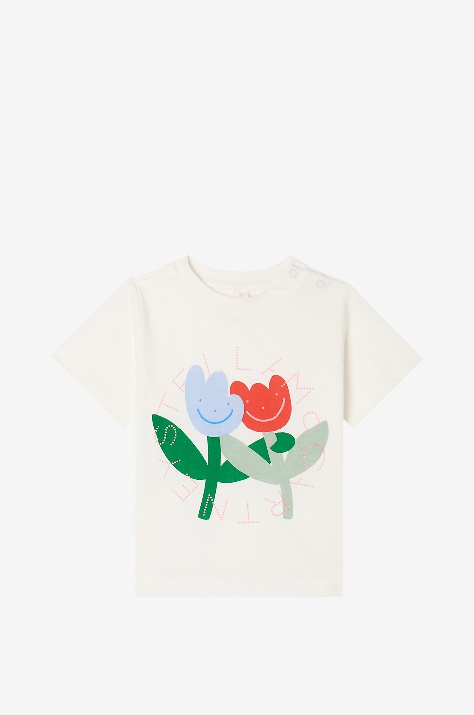 Baby-Kurzarm-T-Shirt aus Jersey mit Print Tulips