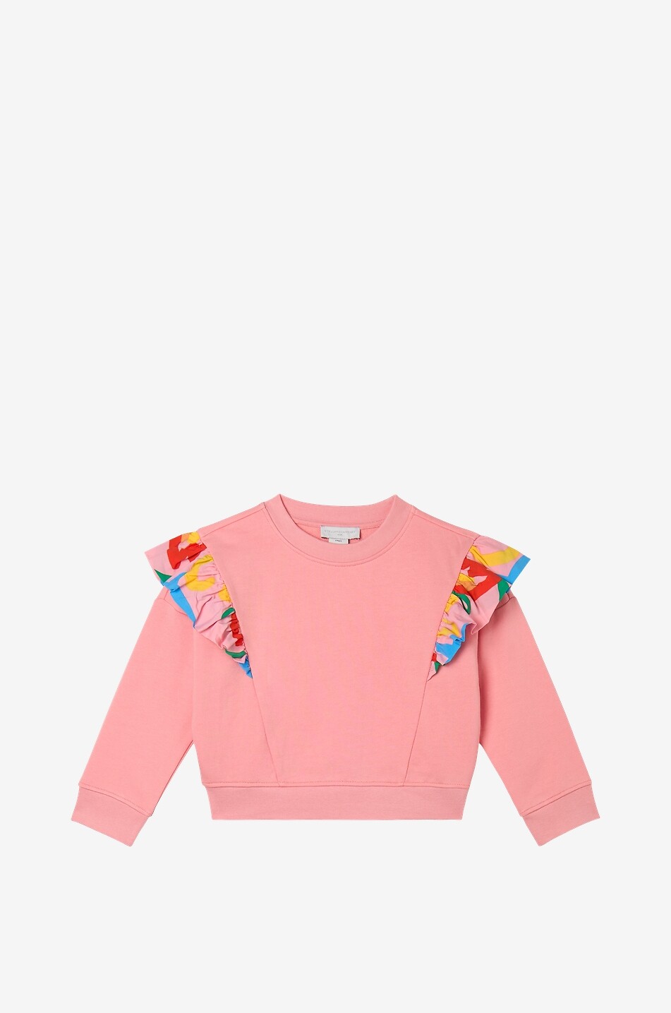 Sweat-shirt à col rond et volants fille Tulips