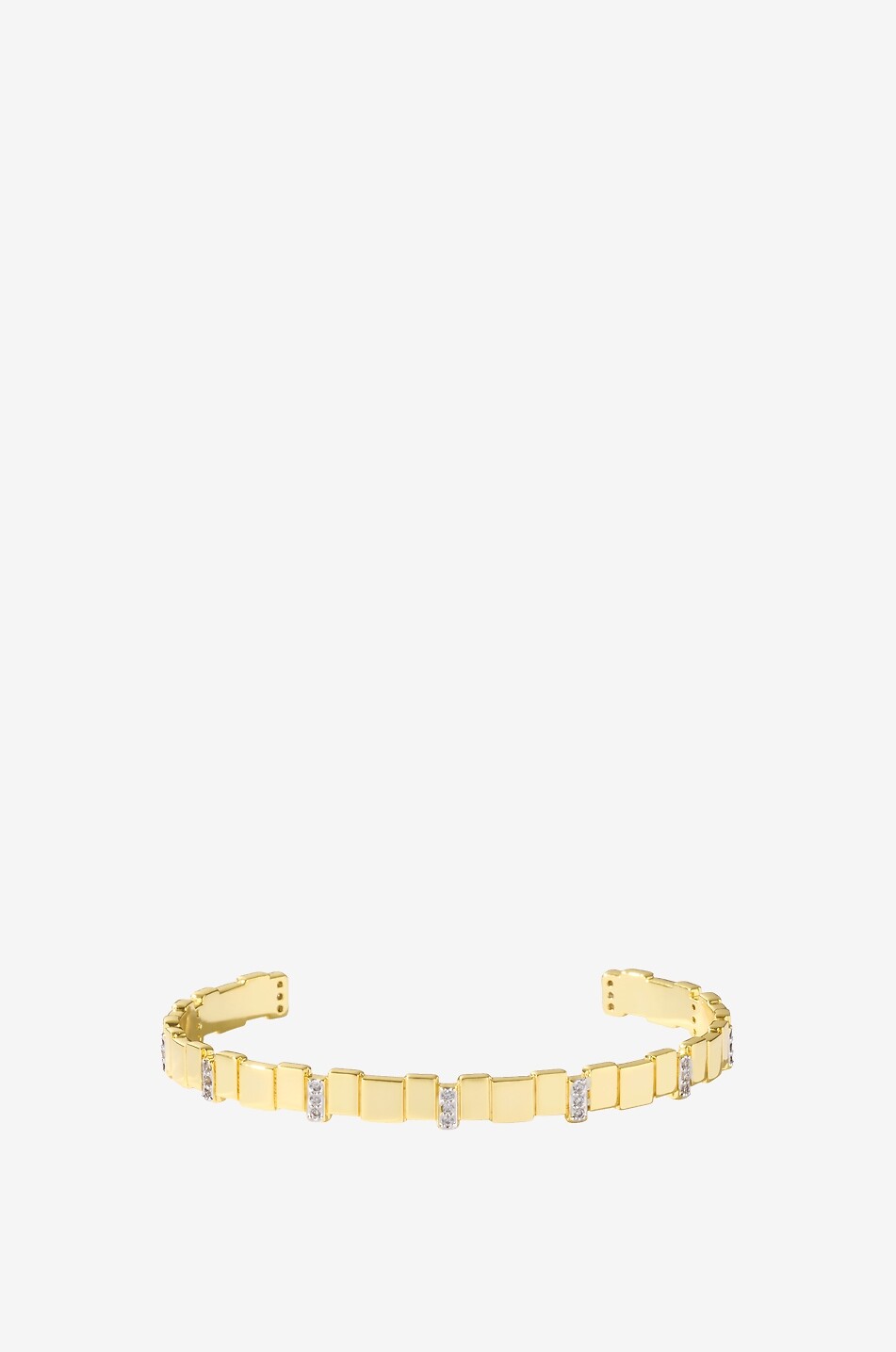 Inès Multi rhinestone embellished slim gold-tone bangle - 8mm