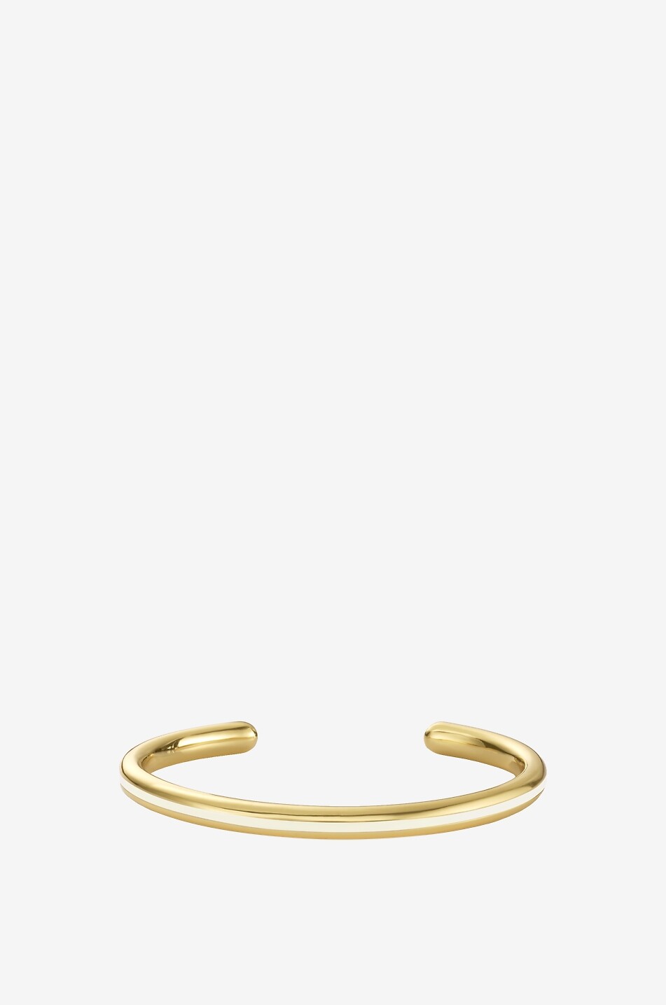 BANGLE UP Ligne Sable Blanc slim enamelled gold-tone bangle Women WHITE 1